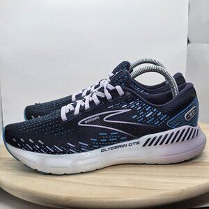 Brooks Glycerin GTS 20 Shoes Womens Size 9 Navy Blue Purple‎ Running 1203701B499